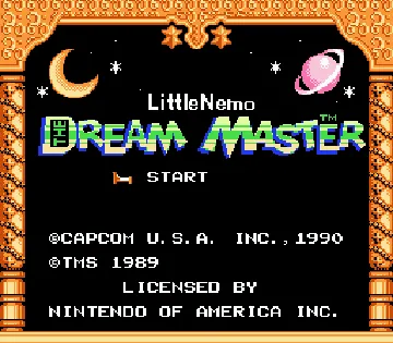 Little Nemo - The Dream Master (USA) screen shot title